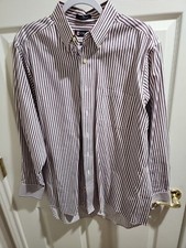 Mens Chaps Wrinkle Free Long Sleeve Button Up Shirt 16 16 1/2 34-35 LG  - White