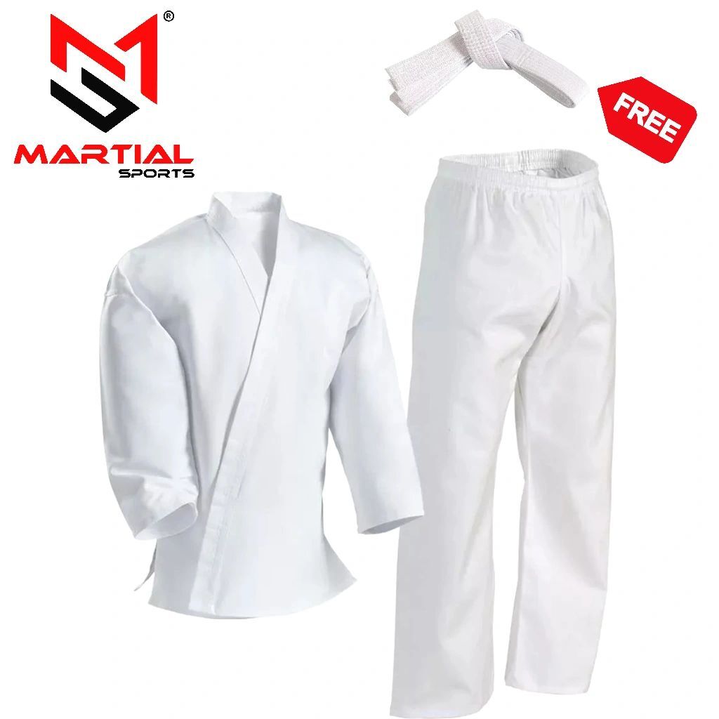 Martial Sports Premium Lightweight Karate/TKD Uniform Gi - White