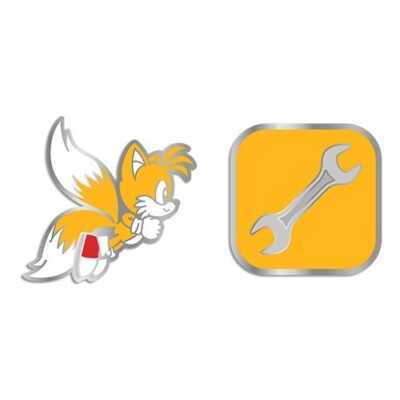 Sega Sonic the Hedgehog Miles Tails Prower Basic Series Lapel Pins Badge Set FS