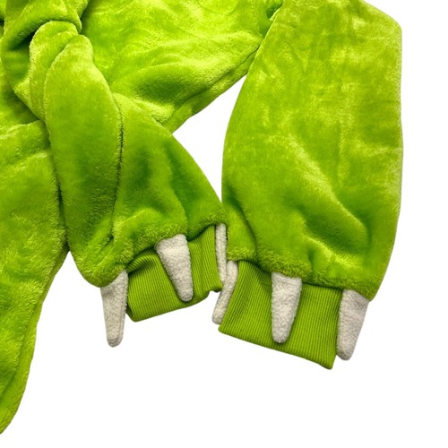 M Monster adult men Womens Mike Sleeper One Piece Footie Pajamas Hood Eye Teeth - Picture 7 of 13