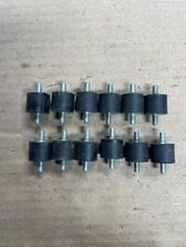 (Lot of 12) Rubber Vibration Isolator Mount 3/4" Dia x 1/2"Thk Thread size-10/32