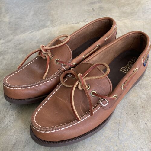 Vintage 1970s Dexter V-Cleat Longwing Dress Shoes Brown Size 9 B Made In USA Vintage 1970s Dexter V-Cleat Longwing Dress Shoes Brown Size  main image 2