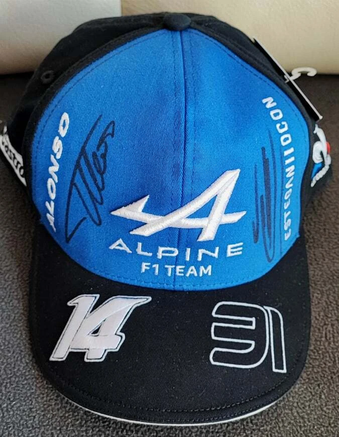 F1, FORMULA 1 ALPINE FERNANDO ALONSO & OCON SIGNED ISSUE TEAM CAP 2021  - Image 2 of 4