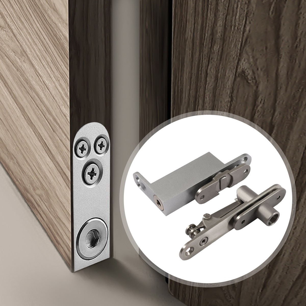 Miumaeov 360 Degree Pivot Door Hinges, Self Closing Hidden, 53 OFF