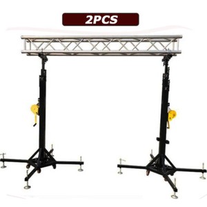 Two Heavy Duty 19FT Lighting Crank Stands 462LB & Universal T Adapter DJ Club US