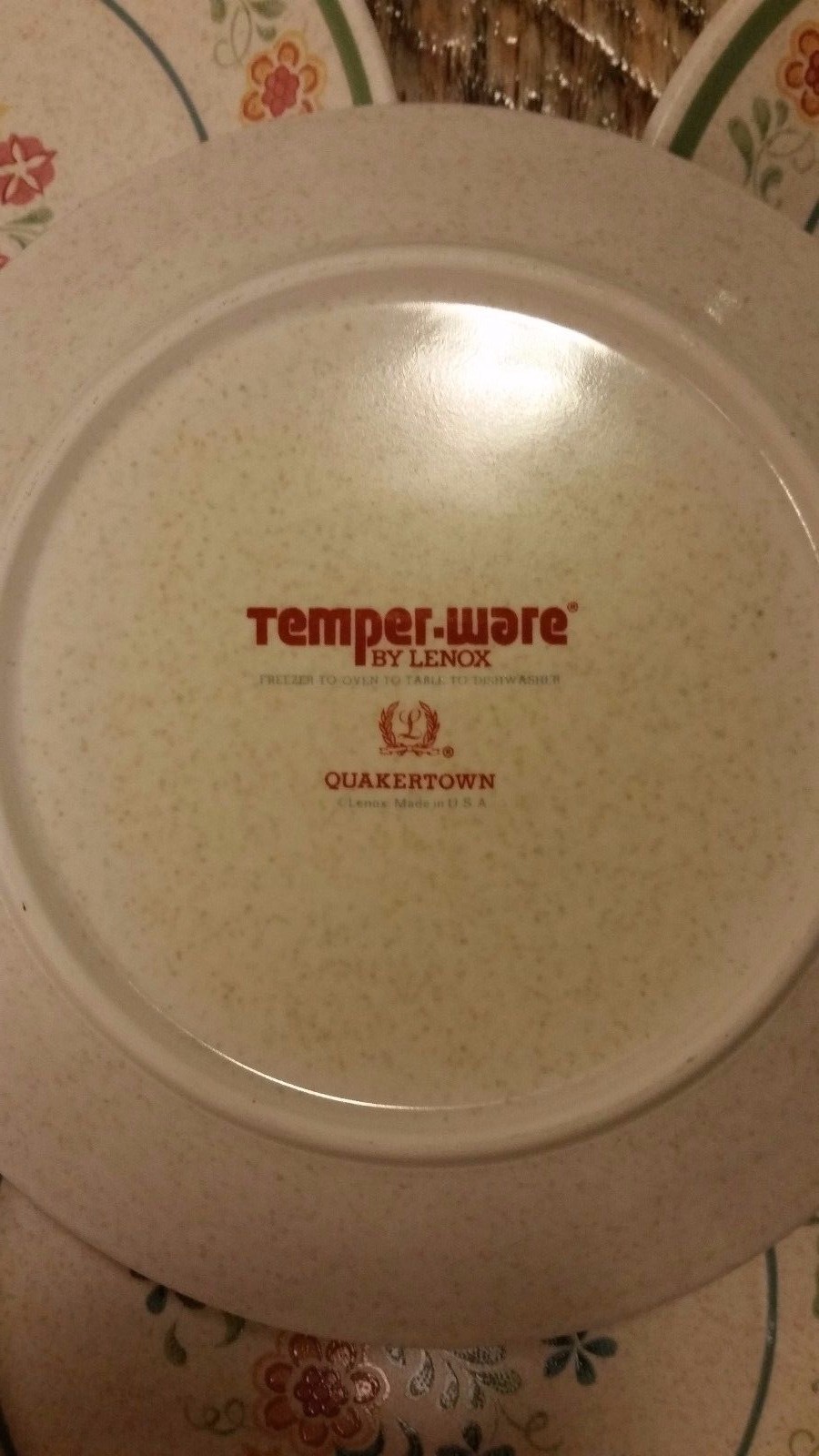 Temperware By Lenox Quakertown Bread and Butter Plates LOT OF 4 MINT