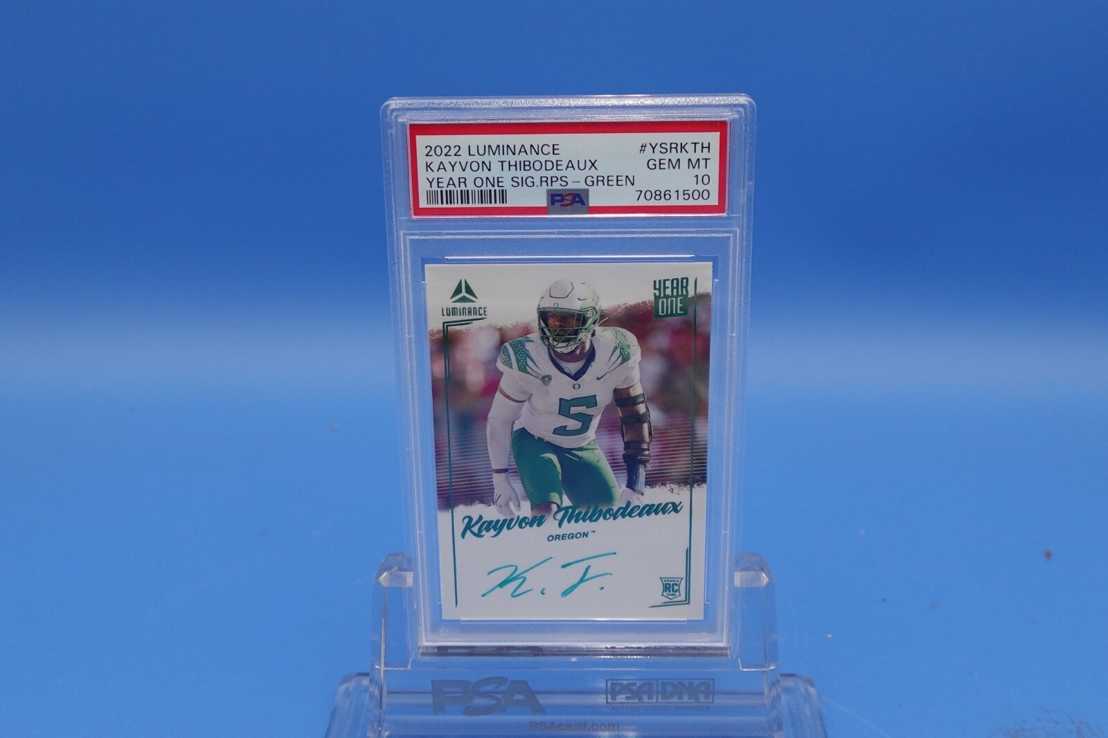 Kayvon Thibodeaux Panini Luminance Year One Signatures Rps #YSRKTH Green
