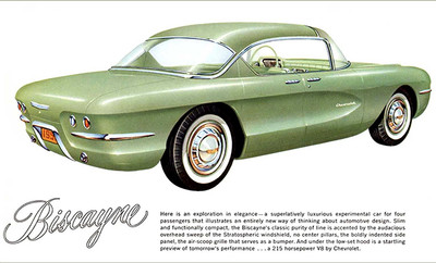 1955 Chevrolet Biscayne Concept Car - Promotional Advertising Poster