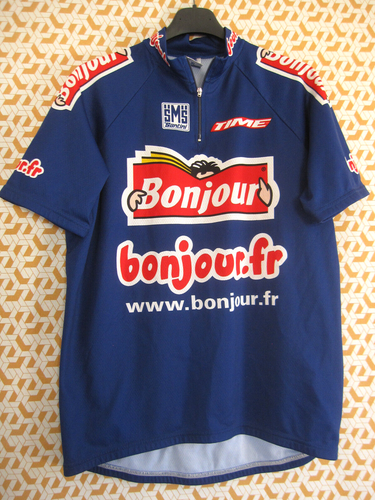 Maillot vélo rétro Bonjour Time Santini – The Sport Nuggets