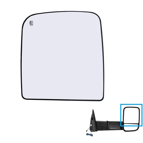 Right Upper Side Heated Rearview Tow Mirror Glass For Dodge Ram 1500 2500 3500