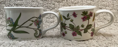 Portmeirion Botanic Garden 2 Coffee Tea Cups Mugs Forget Me Not Nightshade