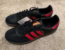US Men Size 8 - Manchester United Adidas Samba Team Black Red HQ7030 MUFC