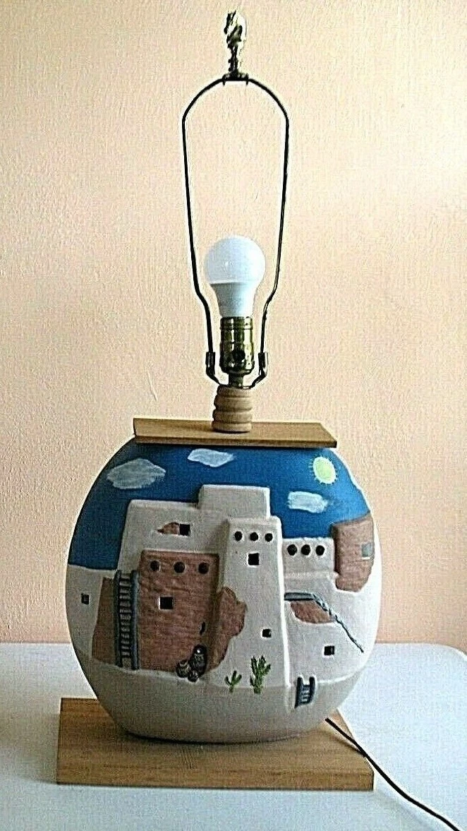 Southwestern pottery lamps deals