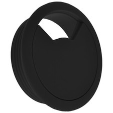 Desk Cable Tidy BLACK 60mm Grommet Hole Cover Cap Insert Wire Cord Management