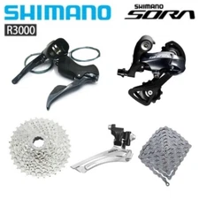 SHIMANO SORA R3000 2X9 Speed Shifter FD Rear Derailleur Cassette Chain Road Bike