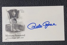 Pete Rose Autographed First Day Cover Phillies and Reds Legend Hit King D.23