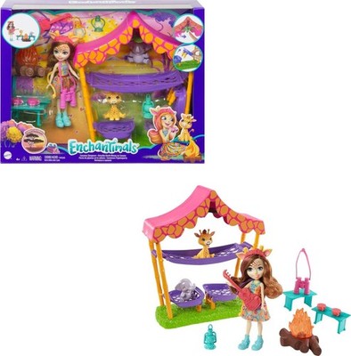 Mattel Enchantimals Savannah Sleepover Playset with Griselda Giraffe Doll (6-in)