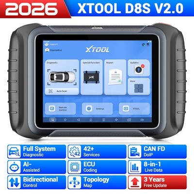 XTOOL D8S OBD2-Scanner Bidirektionales Scan-Tool Topologiekarte ECU-Codierung