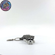 Schnauzer Dog Keychain Bag Charm Zipper Pull Flexi Fidget Cute Puppy 3D