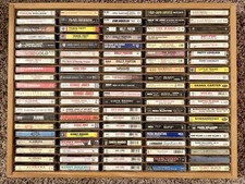 Lot of 100 Cassette Tapes – Classic Country INCLUDES Vintage Napa Valley Rack!!