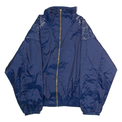 Vintage OUTBROOK Damen Shelljacke Blau Nylon 90er L