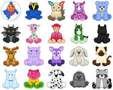 Webkinz Classic 6 pets CHOOSE ONE dog cat bear deer hippo fish Virtual code msg