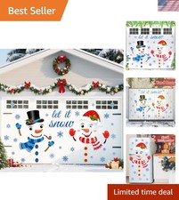 Instant Install 55pcs Snowman Magnet Set for Festive Garage  Home Decoration