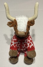 Build-A-Bear Texas Longhorn Spotted Cow Bull Plush Brown White Stuffed Animal