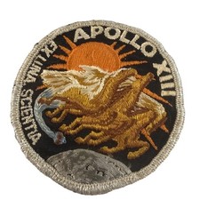 Original USA NASA Apollo 13 Space Flight Embroidered Patch Vintage