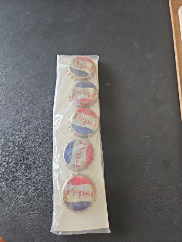 5pk Of Vintage Pepsi Cola Bottle Caps