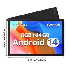 Tablet 10.1 inch Android 13 Tablet 6+64GB RAM Octa-Core 1280×800 IPS WIFI Touch