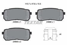 For Textar 2459901 Brake Pad Set, Disc Brake