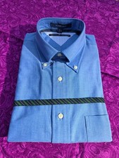 Tommy Hilfiger Shirt Mens 16 1/2 32/33 NEW Blue Original Oxford Button Down LG