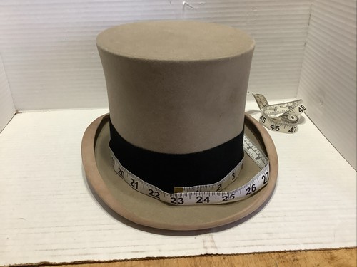 Vintage Lock & Co Hatters London Ascot Grey Top Hat Size 6 5/8 - 6 3/4 Small - Picture 5 of 21