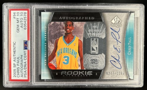 2005-06 SP Authentic Chris Paul Rookie Auto Autograph RC #/1299 PSA 10 GEM MINT