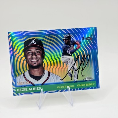 2025 Topps Chrome Ozzie Albies  /150 Blue Vibration Refractor Atlanta Braves