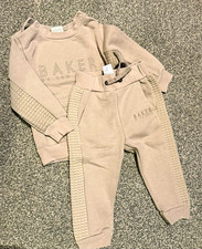 Baker by Ted Baker Unisex Baby 2pc Sweatshirt & Trousers Set 9-12M Beige