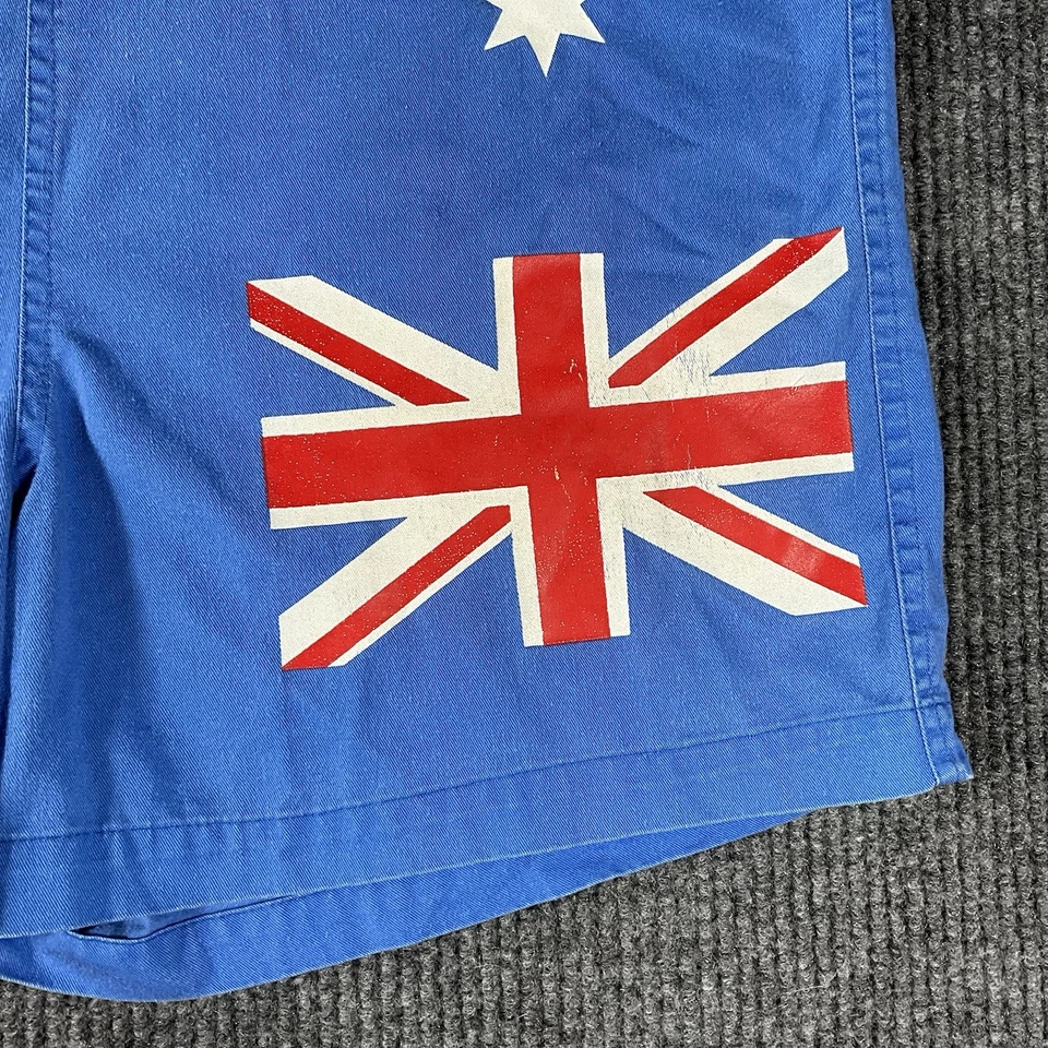 Peace Frogs Shorts Men’s XL Australia Flag Retro Novelty Cotton Baggy Y2K Cargo - Image 2 of 4
