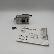 Fujifilm FinePix A Series A700 7.3MP Digital Camera Silver w/ SD Card & Manual
