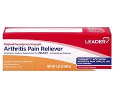 Leader Arthritis Pain Reliever Gel 1 3.53oz / 100g Compare To Voltaren 