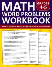 Math Word Problems Workbook For Grades 4-5 - Addition,Subtraction,Multiplication