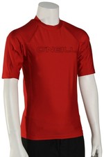O'Neill Kid's Basic Skins SS Rash Guard - Red - New