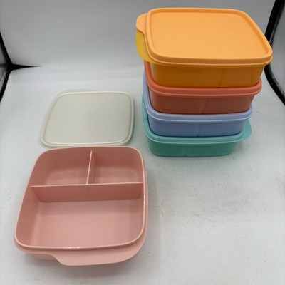 Tupperware Lunch-It Containers Divided Snack or Meal Prep Work School Lot Of 5