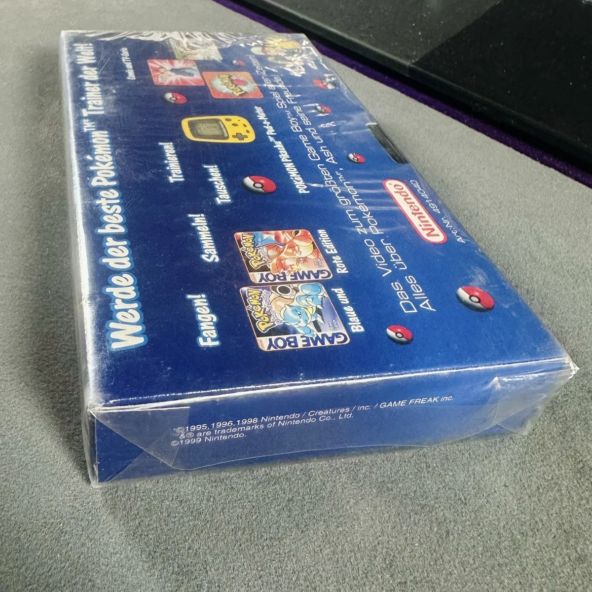 Pokémon Promo VHS (1999) Kassette "Schnapp' sie dir alle!" Rot Blau NEU - SEALED