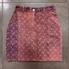 Marine Serre Denim Moon Mini Skirt In Tea Rose - NWT SS21 The Webster - Size M