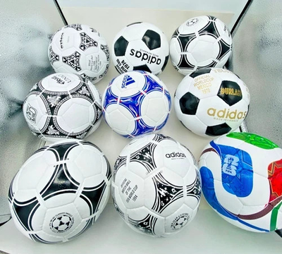 #ad Adidas Fifa World Cup Vintage Mini Soccer Balls 9 Collectible Footballs Size 1 $127.49