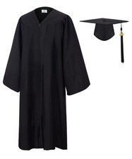 Unisex Adult Matte Graduation Gown Cap Tassel Set 2025 for High School and Ba...