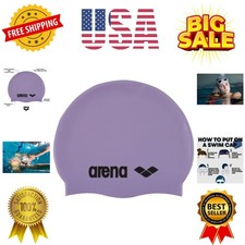 Classic Unisex Soft Silicone Swim Cap for Women and Men, Intensive Training C...