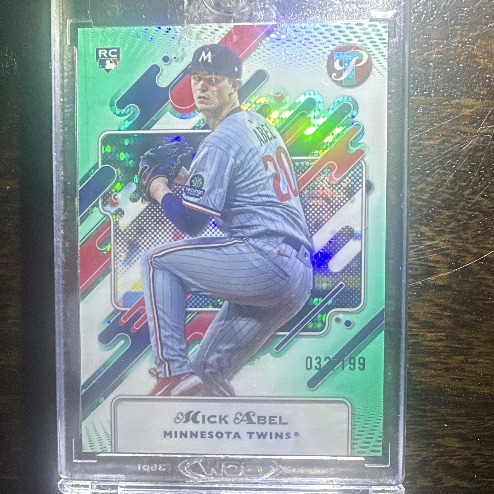 Topps 2025 Pristine Mick Abel RC #154 Aqua Refractor /199 Minnesota Twins