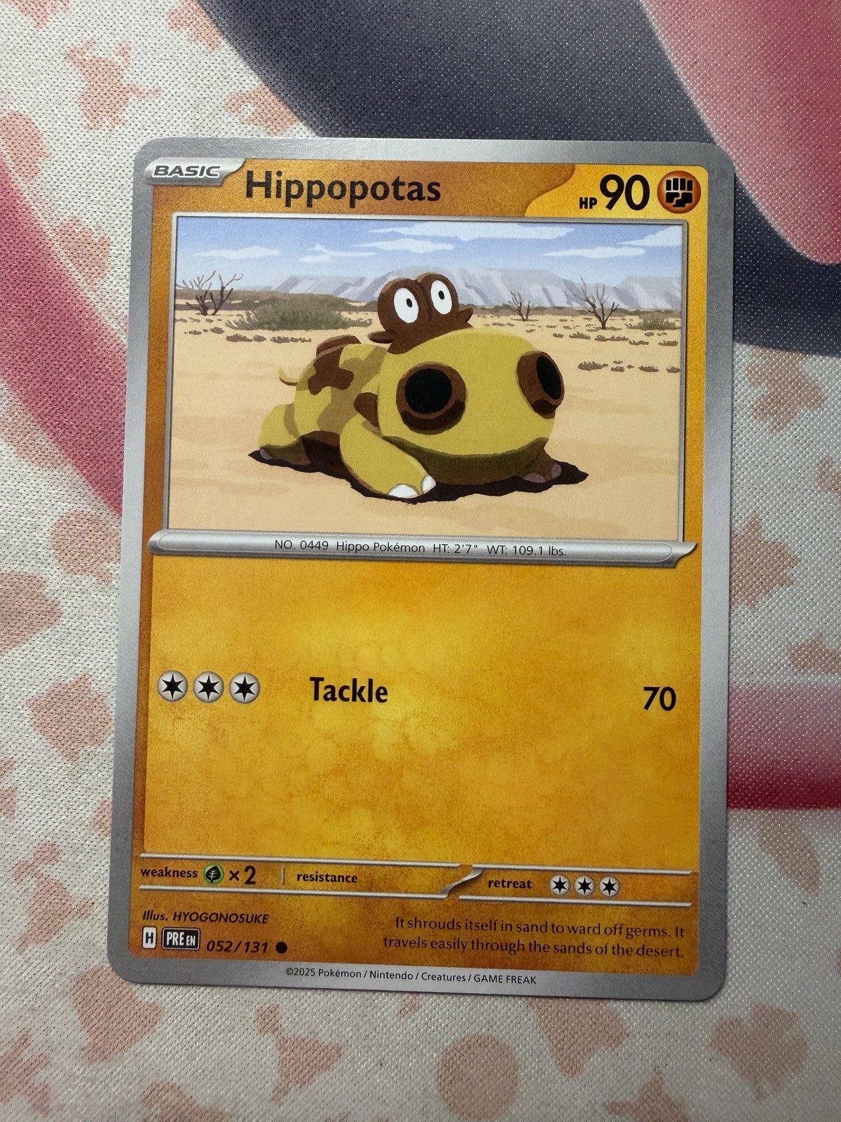Hippopotas Common SV: Prismatic Evolutions 052/131 NM English Pokemon Card